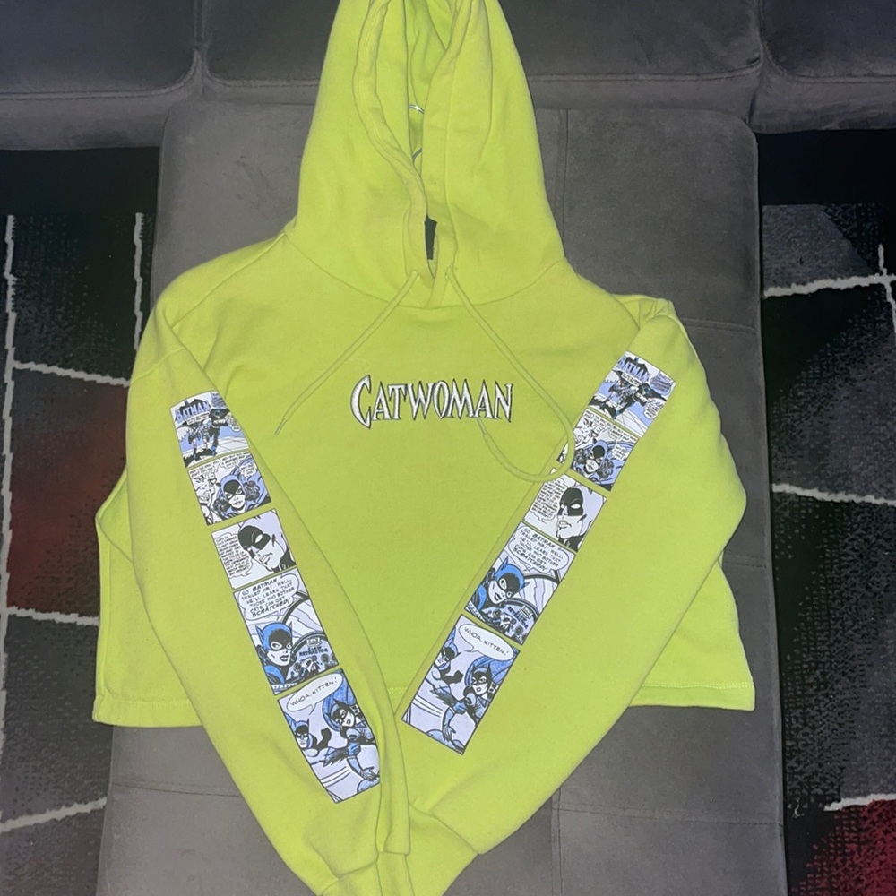 Cat woman Crop Hoodie